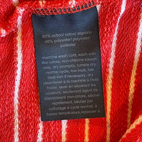 Tommy Hilfiger Striped Cowl Neck Tunic Red and White With Draw String & Pocket - Picture 7 of 7